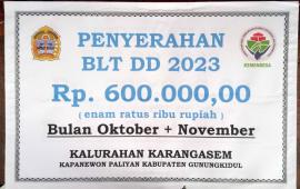 BLT DD Tahap 10 dan 11 tahun 2023 telah tersalurkan